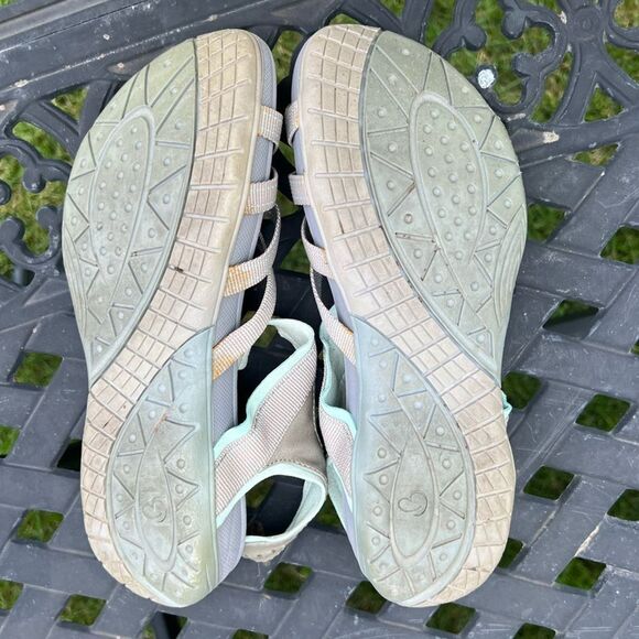 Baretraps Sonya Gray Teal Women’s Sandals Size 8M Hook Loop Sandals - Picture 6 of 13